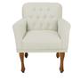 Imagem de Kit 09 Poltrona Cadeira Decorativa  Mona Luxo com Strass Sala de Estar Recepção Escritório material sintético Bege - Damaffê Móveis
