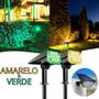 Imagem de Kit 1/2/3/4 Refletor Ecoforce Solar 10 Super Leds 200x Mais Forte Dual Color Verde Amarela Spot Solo Parede Jardim Á Prova De Água Luminária