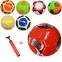 Imagem de Kit 1 Bola De Futebol N2 Material Sintético com 1 Bomba De Inflar