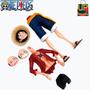 Imagem de Kit 1 Boneco Luffy com 3 Rostos 28cm + 1 Pulseira