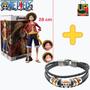 Imagem de Kit 1 Boneco Luffy com 3 Rostos 28cm + 1 Pulseira