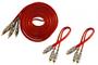 Imagem de Kit 1 Cabo Rca 5m + 2 Cabos Y 2 Macho 1 Fem TRIPLA BLINDAGEM