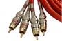 Imagem de Kit 1 Cabo Rca 5m + 2 Cabos Y 2 Macho 1 Fem TRIPLA BLINDAGEM