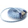 Imagem de Kit 1 Cabo RCA 5M + 2Y Dupla Blindagem Azul Injetado 