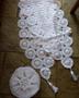 Imagem de Kit 1 Caminho De Mesa + 5 Toalhinhas Crochê Seda Branco