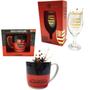 Imagem de Kit 1 Caneca Porcelana 300Ml Café + 1 Taça Windsor 330Ml