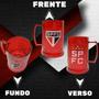 Imagem de Kit 1 Caneca Preta Porcelana 300ml Café + 1 Caneca Copo Gel 300ml Isolante Térmico São Paulo