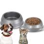 Imagem de Kit 1 comedouro e 1 bebedouro de plástico para cães e gatos