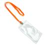 Imagem de Kit 1 Cordão 12mm com Presilha Jacaré + 1 Porta Credencial 11x15 cm PVC Cristal