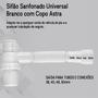 Imagem de Kit 1 e 2 Sifão Sanfonado Universal Branco Com Copo