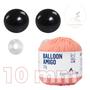 Imagem de Kit 1 Fio Balloon Amigo - Pingouin + Olhos pretos com trava de segurança 10 mm - Círculo