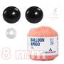 Imagem de Kit 1 Fio Balloon Amigo - Pingouin + Olhos pretos com trava de segurança 8 mm - Círculo