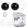 Imagem de Kit 1 Fio Balloon Amigo - Pingouin + Olhos pretos com trava de segurança 8 mm - Círculo