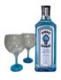 Imagem de Kit 1 Gin Bombay Sapphire London Dry 1,75l + 2 Taças Vidro