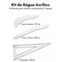 Imagem de Kit 1 Jogo De Réguas Curvas E Esquadro Acrílico Para Corte e Costura Modelagem Profissional Alfaiate