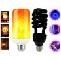 Imagem de Kit 1 Lâmpada Luz Negra Neon  fluorescente + 1 Lãmpara Led Efeito Fogo Chama Artificial TB0472