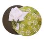 Imagem de Kit 1 lugar de capa de sousplat dupla face - Verde musgo com estampas verde
