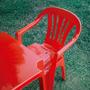 Imagem de Kit 1 Mesa em Plastico Vermelha + 4 Cadeiras Poltrona Mor