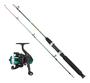 Imagem de Kit 1 Molinete 3 Rolamentos Alpha 300 1 Vara de Pesca 1 Linha Anzol- Vrs Fishing