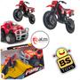 Imagem de Kit 1 Pick Up Carrinho  + 1 Moto Brinquedo Infantil Desafio Rally Extreme BS TOYS