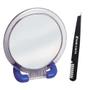 Imagem de Kit 1 Pinça De Sobrancelha + 1 Espelho Pequeno De Aumento