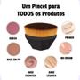 Imagem de Kit 1 Pincel Maquiagem Hexagonal + Estojo Transparente Make