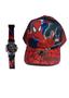 Imagem de Kit 1 Relógio Infantil Digital com luz Boné Homem Aranha