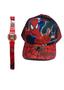 Imagem de Kit 1 Relógio Infantil Digital com luz Boné Homem Aranha