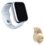 Imagem de Kit 1 Relógio SmartWatch Z6 Branco + 1 Mini Fone Bluetooth Marfim - Smart Bracelet