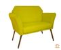 Imagem de Kit 1 Sofá Namoradeira E 2 Poltronas Marcela Suede Amarelo - LM DECOR