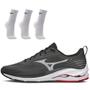 Imagem de Kit 1 Tênis de Corrida Masculino Mizuno Wave Vitality 4 e 3 Pares de Meia Cano Médio