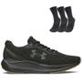 Imagem de Kit 1 Tênis de Corrida Unissex Under Armour Charged Wing e 1 Pct com 3 pares de Meia cano alto