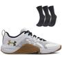 Imagem de Kit 1 Tênis de Treino Masculino Under Armour Tribase Reps e 1 Pct com 3 pares de Meia cano alto