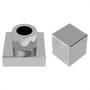 Imagem de Kit 10 Acabamento de Registro 1/2" 3/4" e 1" Pressão Gaveta Cromado Abs Quadrado Padrão Fabrimar