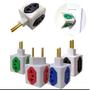 Imagem de Kit 10 Adaptador de Tomada Cubo Colorido 4 Entradas 10A  20A