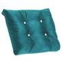 Imagem de Kit 10 Almofada Com Botão Strass Para Poltrona Costela com Enchimento Suede Azul Turquesa - Ahazzo Móveis