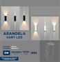 Imagem de Kit 10 arandelas led vary 5w 3000k preta