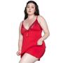 Imagem de Kit 10 Baby Doll Plus Size Bella Fiore Liganete e Renda Com Decote Sensual