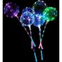 Imagem de Kit 10 Balão Bubble Transparente 24 Polegadas Com Led Bastão e Varetas Festas Decoração