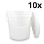 Kit 10 Baldes Plástico 3,6L Atóxico com Tampa Hermética e Alça para Armazenamento Alimentos Bebidas - Amantes da Breja Imagem de Kit 10 Baldes Plástico 3,6L Atóxico com Tampa Hermética e Alça para Armazenamento Alimentos Bebidas