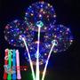 Imagem de Kit 10 Balões De Led Infláveis Iluminados Colorido Botão Liga/Desliga Com 3 Metros TB1272