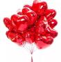 Imagem de Kit 10 Balões Metalizado Vazio Coração Dia Das Mães 25cm