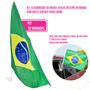 Imagem de Kit 10 Bandeira Brasil Copa Mundo Vidro Carro Copa Do Mundo Seleção 45x30cm