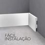 Imagem de Kit 10 Barras Rodapé Poliestireno 10cm Frisado Branco 2m RM Decor