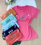 Imagem de kit 10 blusas feminina modinha modelo tshirt uso casual dia a dia cores variadas