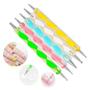 Imagem de Kit 10 Boleadores em 5 Pincéis com Ponta Dupla Design em Unhas