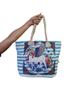 Imagem de Kit 10 Bolsas Feminina Lona c/ Alça de Corda Estampa Sortida