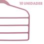 Imagem de Kit 10 Cabides Veludo Rosa slim ultrafino para 4 calças