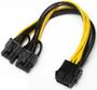 Imagem de Kit 10 Cabo Y Pci Express Splitter 8 Pinos Gpu Mineração