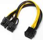 Imagem de Kit 10 Cabo Y Pci Express Splitter 8 Pinos Gpu Mineração